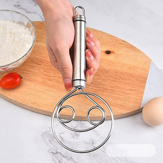 Ergonomic Stainless Steel Dough Whisk for Easy Mixing