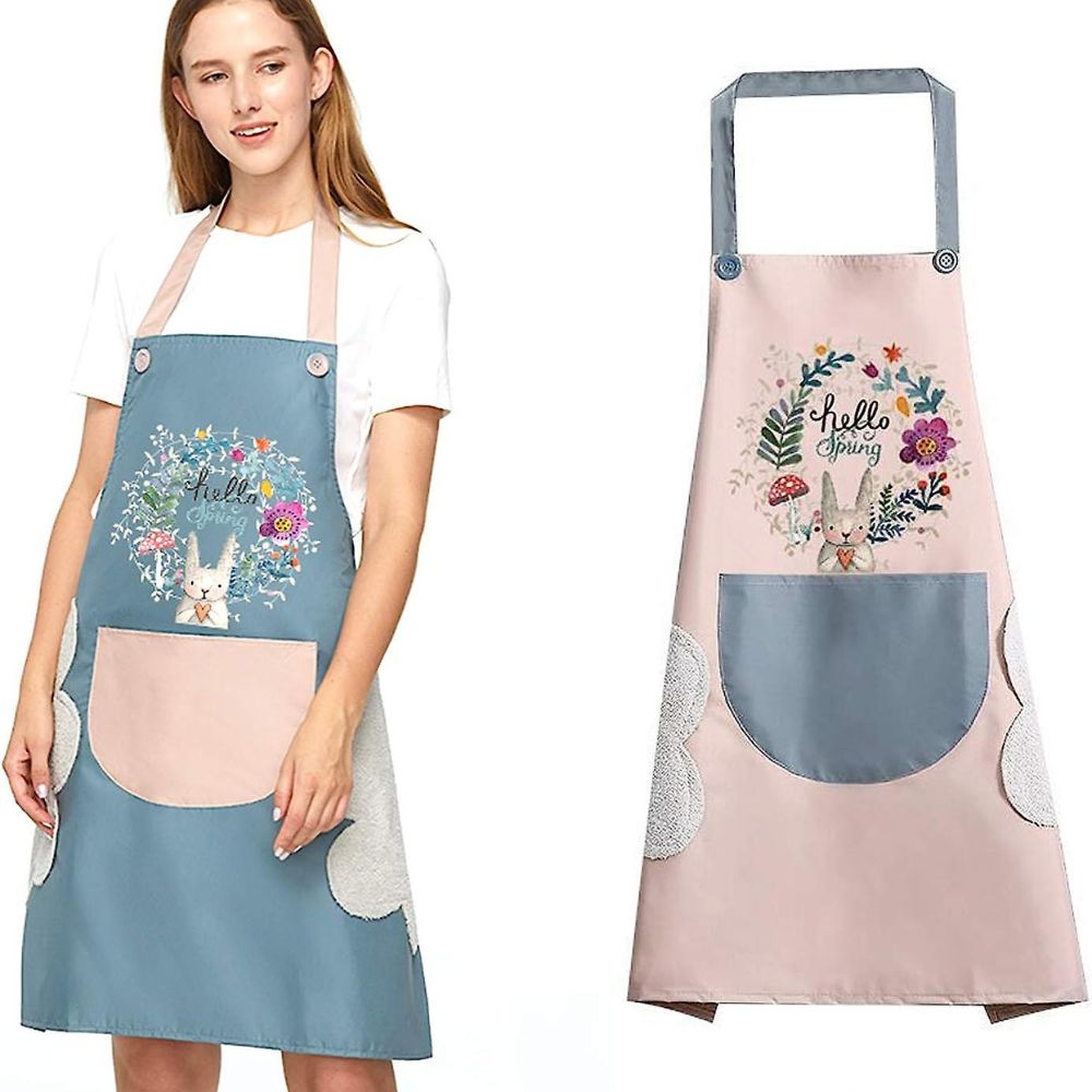 Hello Spring Waterproof Floral Kitchen Apron