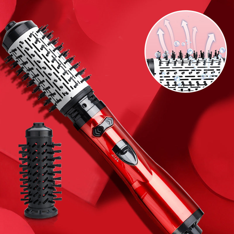 2-in-1 Rotating Hot Air Styler with Interchangeable Brushes