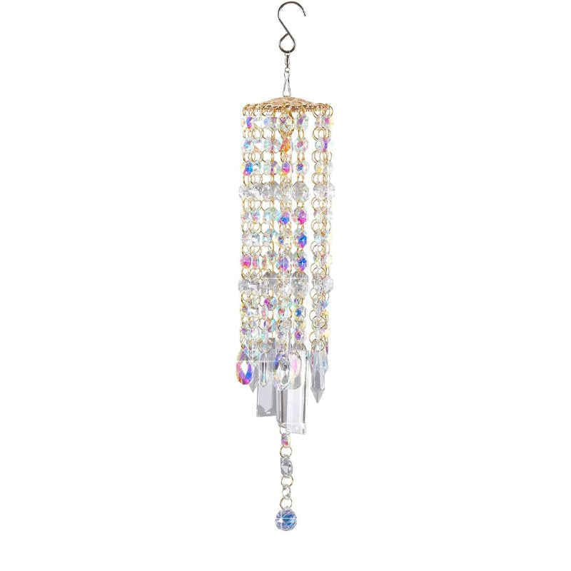 Aurora Crystal Glass Wind Chime with Colorful Beads
