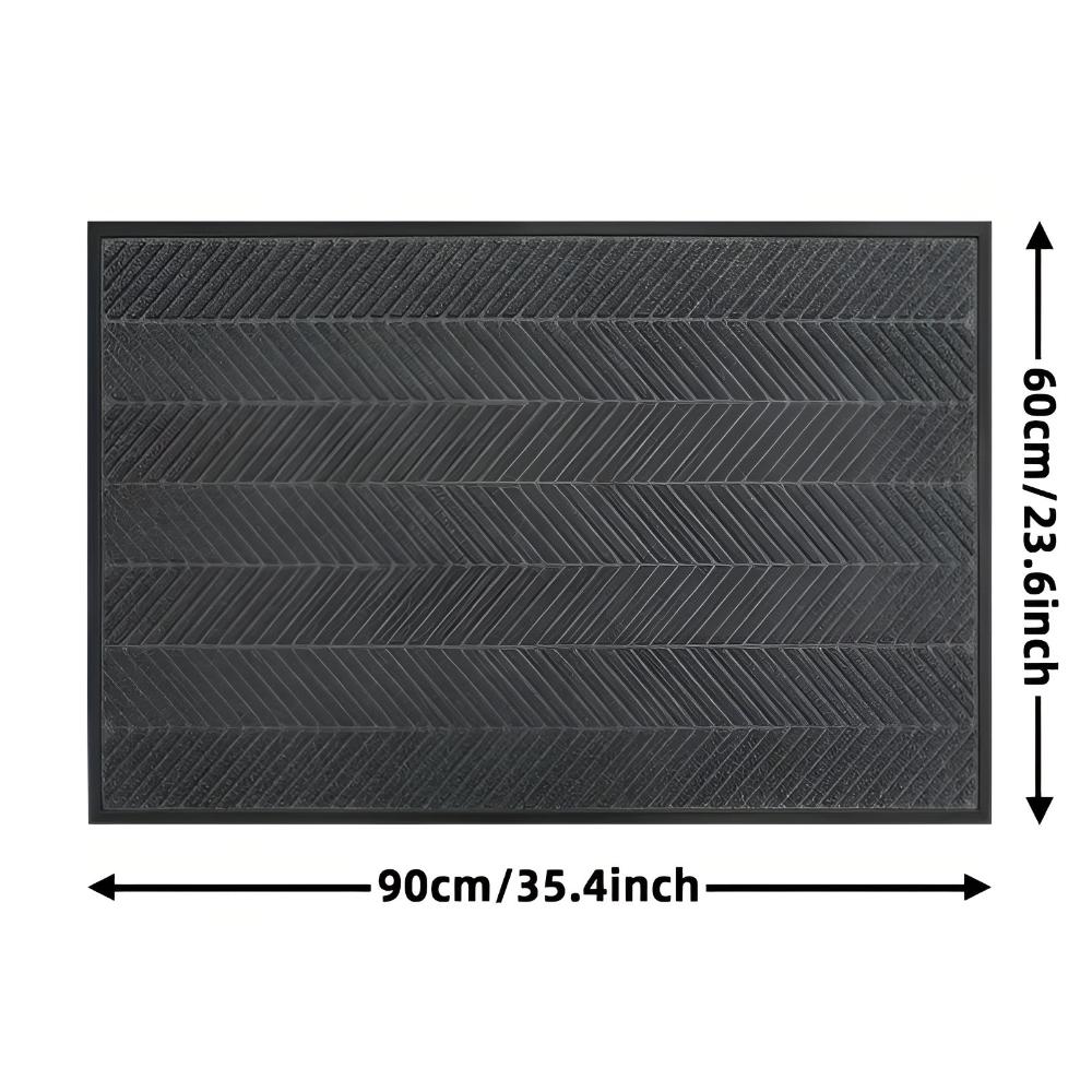 Chevron Textured Non-Slip Door Mat
