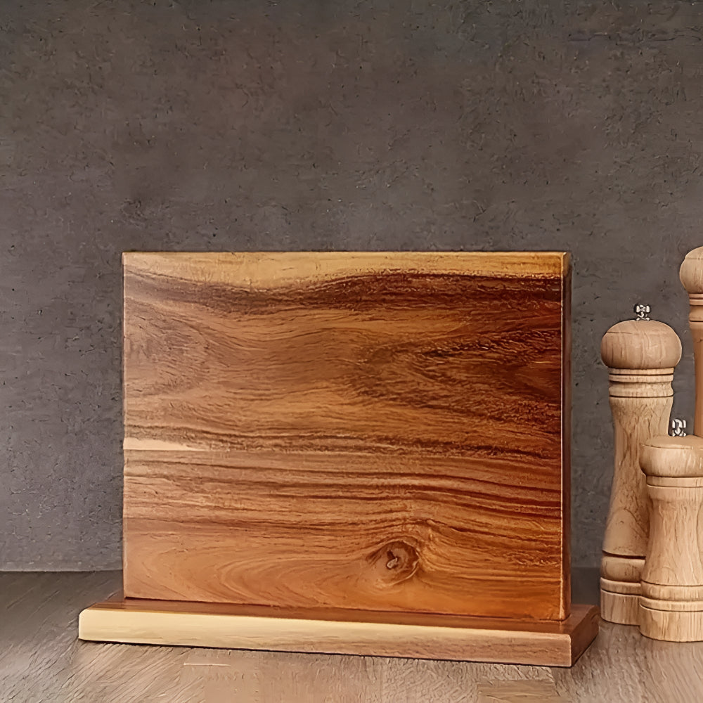 Magnetic Wooden Knife Holder for Stylish Kitchen Organization