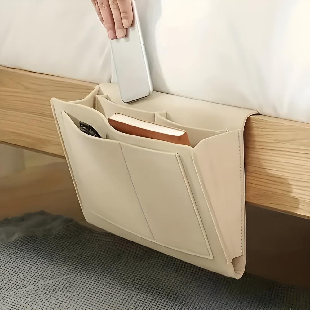 Felt Bedside Organizer with Pockets for Remotes and Phones