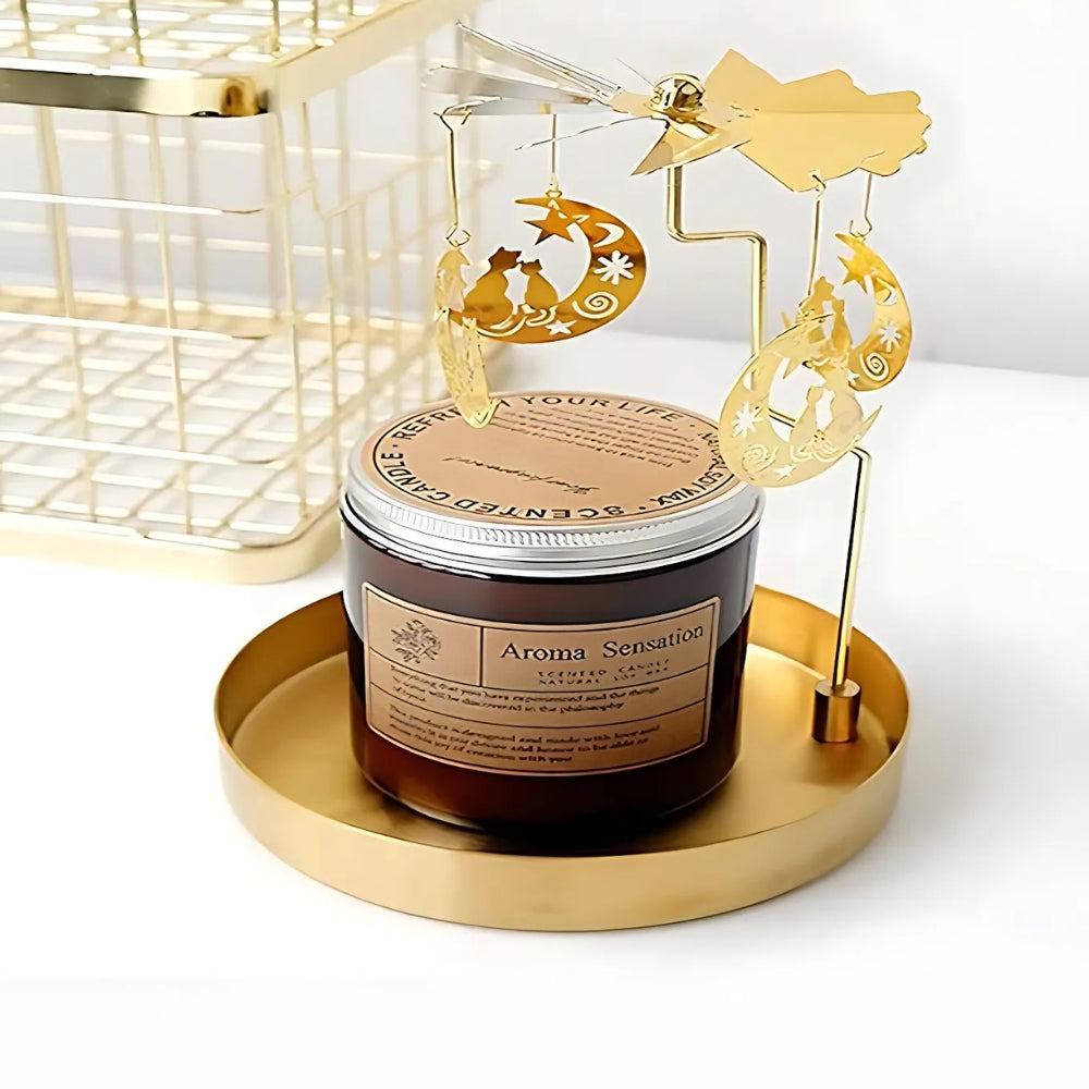 Gold-Plated Stainless Steel Serving Tray