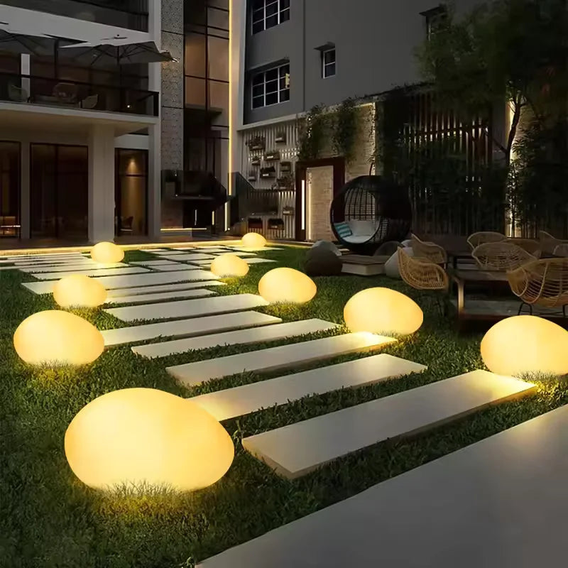 Wireless Color-Changing Cobblestone Garden Light