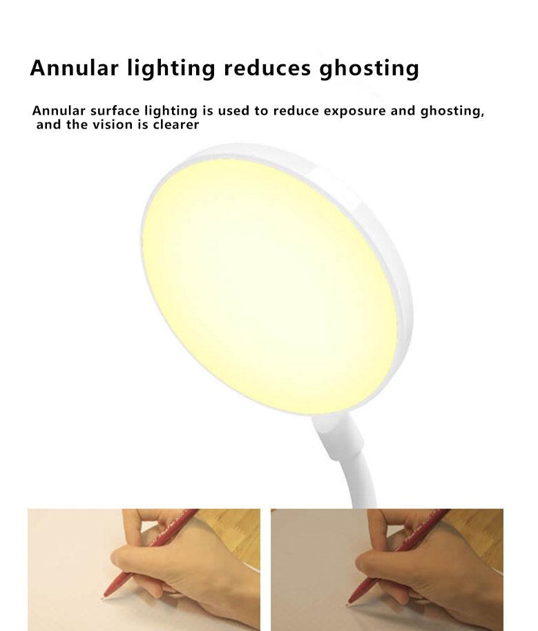 Rechargeable LED Clip Desk Lamp with Eye Protection