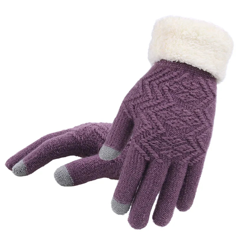 Plush Lined Touch Screen Winter Gloves