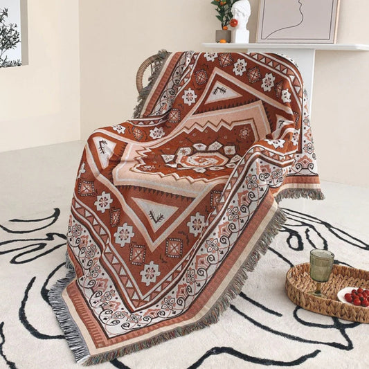 Bohemian Desert Mirage Woven Throw Blanket
