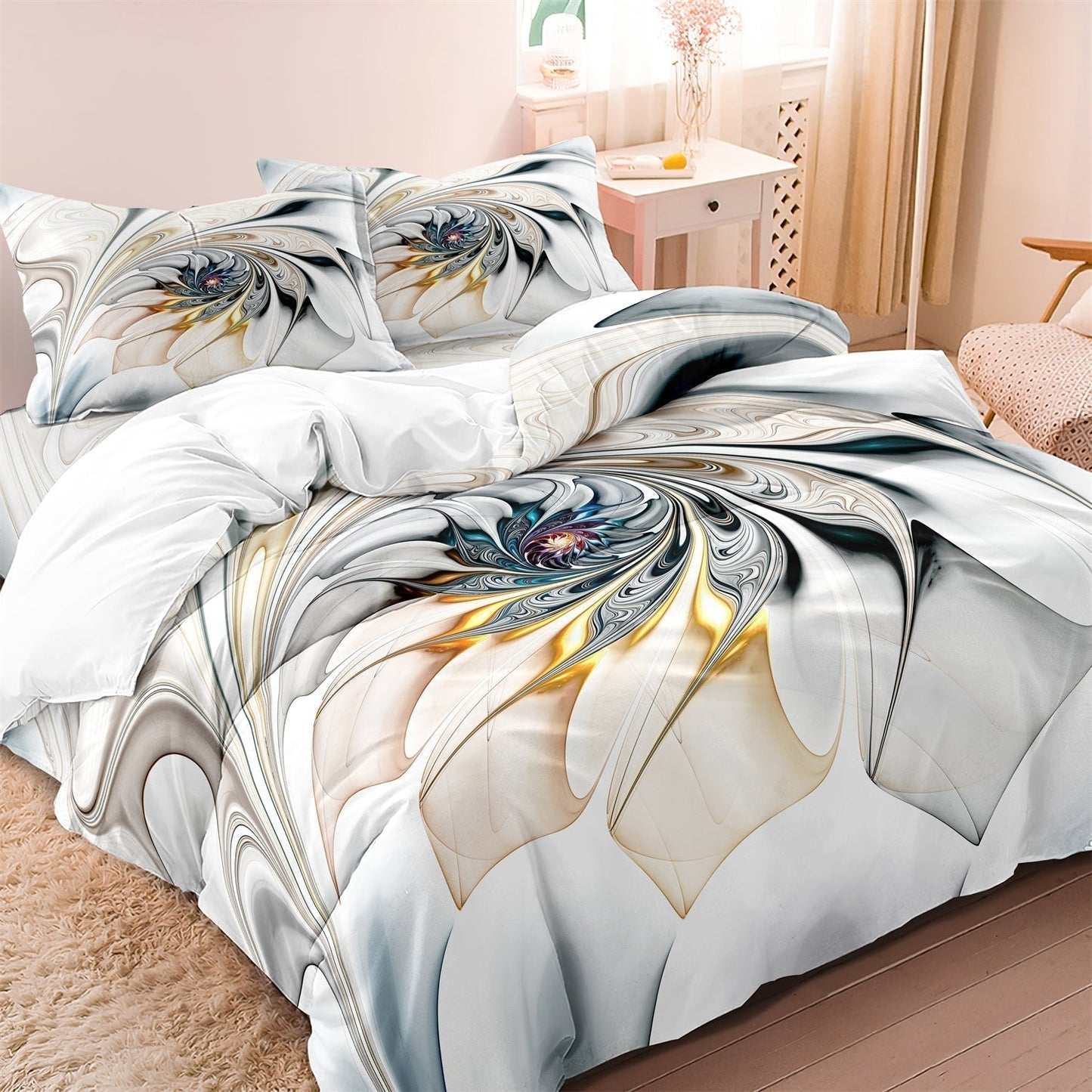 Ultra Soft Artistic Duvet Cover Set in Vibrant Colors