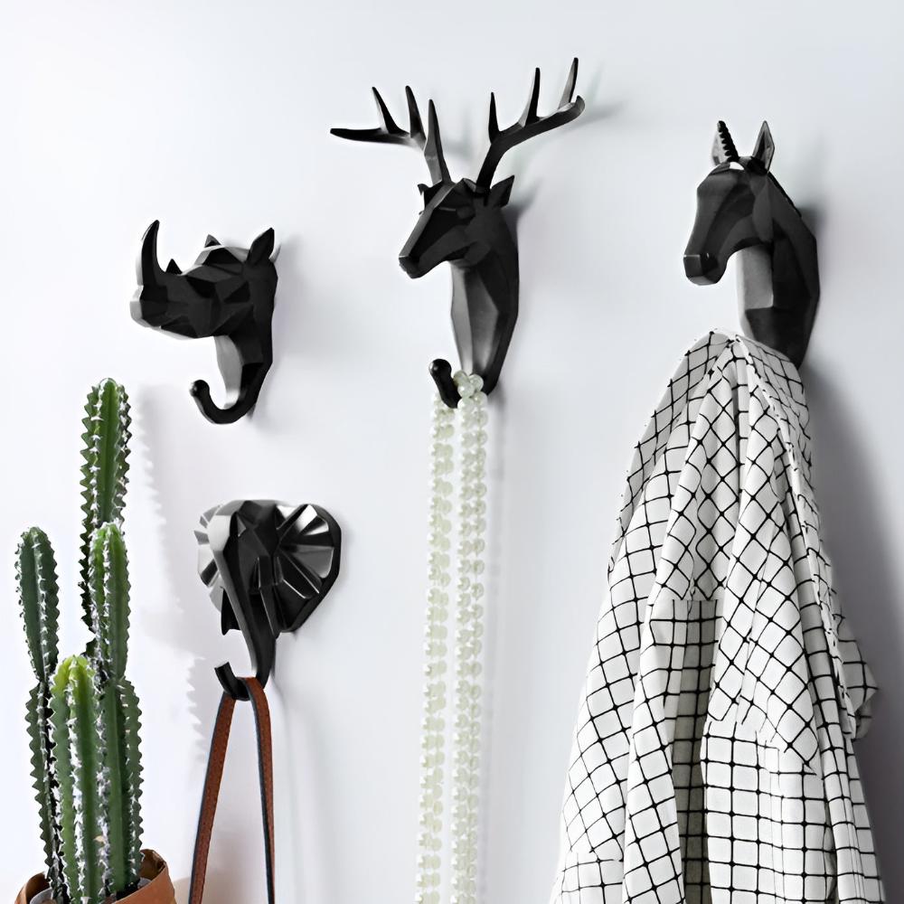 Animal Head Wall Hook Key Holder Organizer