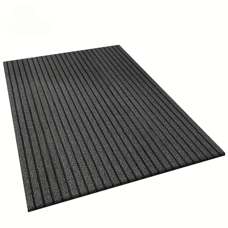 All-Weather Non-Slip Striped Doormat - Stain and Fade Resistant, Low Profile
