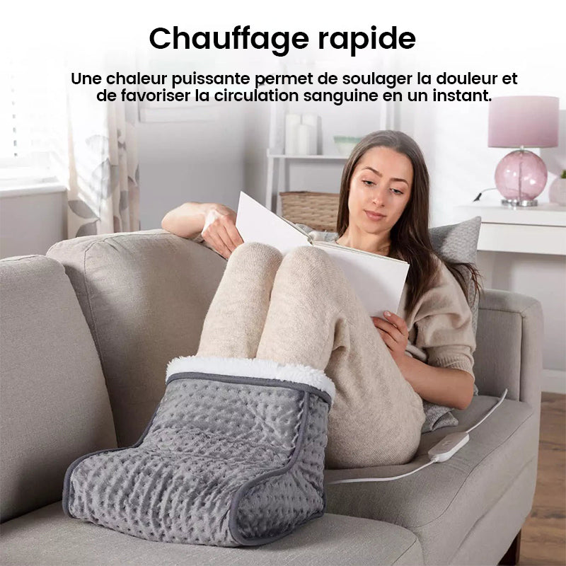 Electric Foot Warmer with Adjustable Heat and Plush Fabric