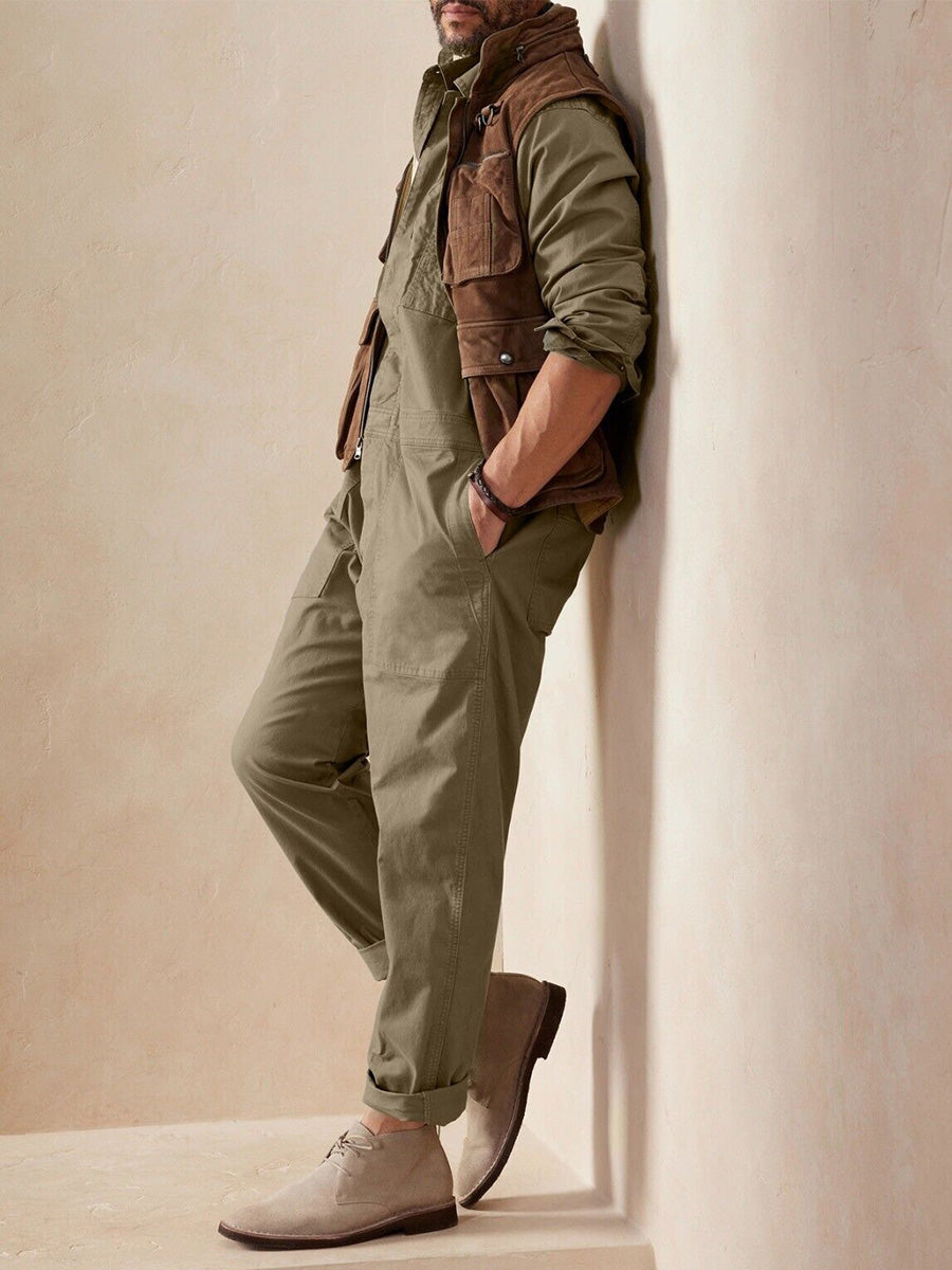 Relaxed Fit WWll-Inspired Men's Flight Jumpsuit
