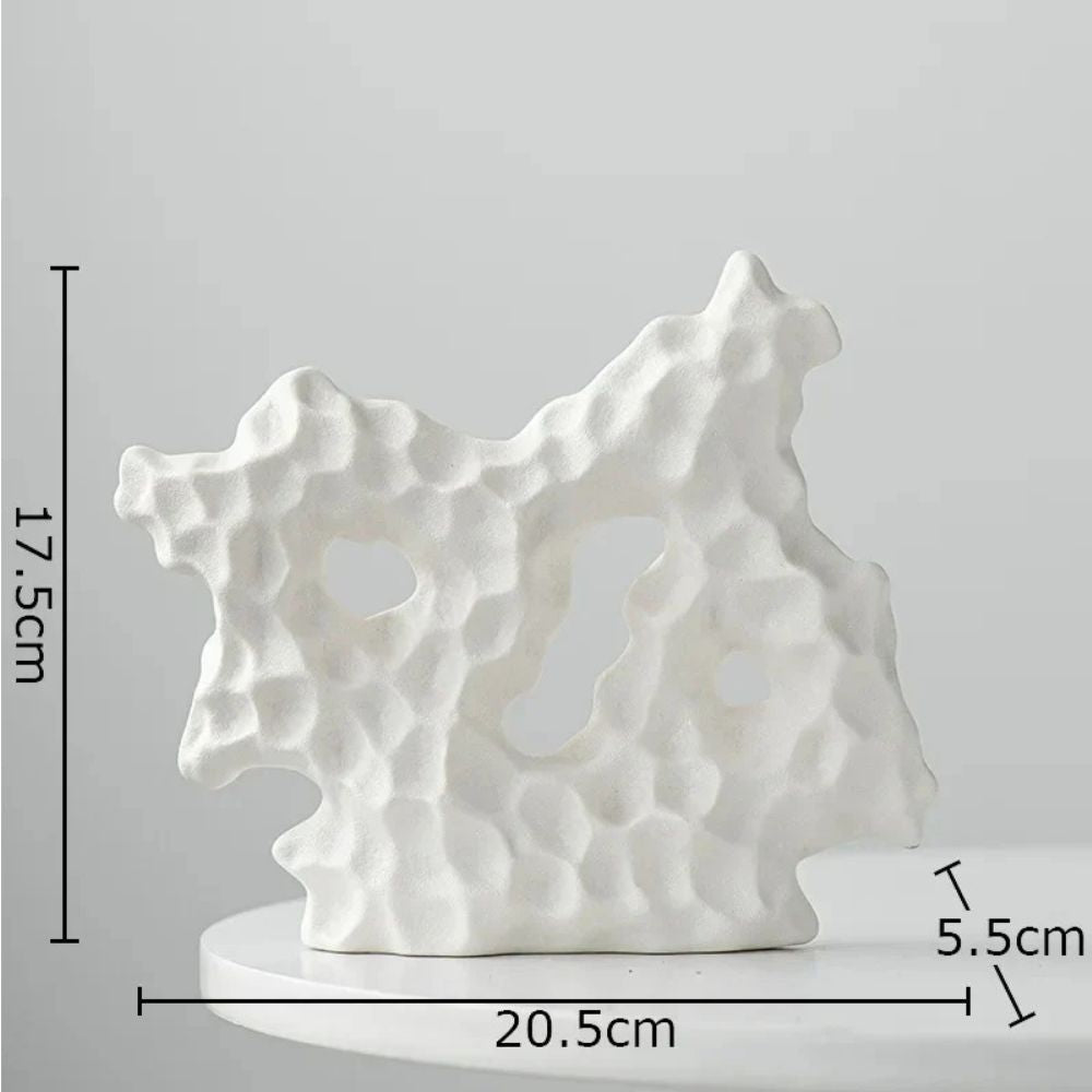 Ceramic Coral Sculpture for Coastal Home Decor