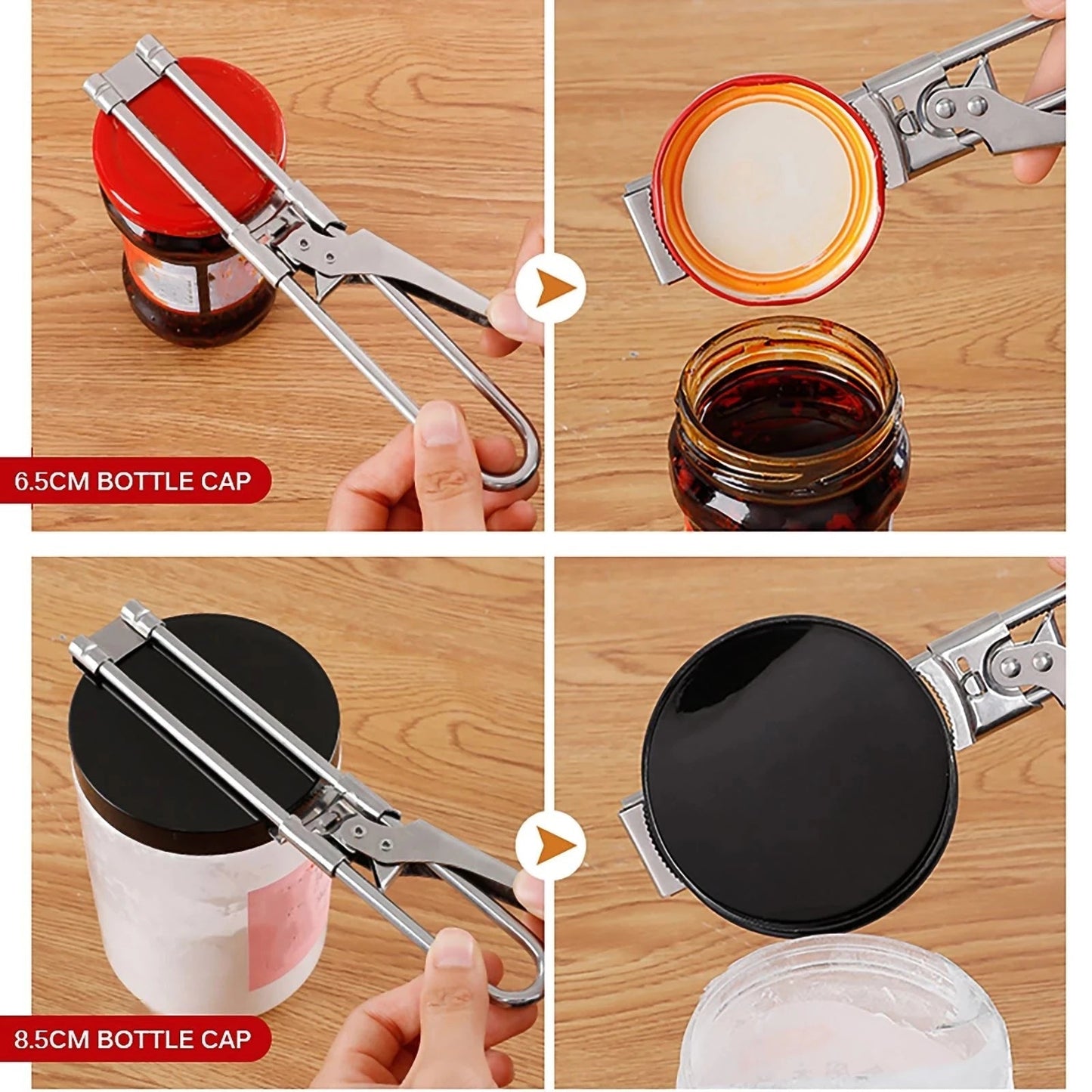 Adjustable Stainless Steel Jar Opener with Ergonomic Handle