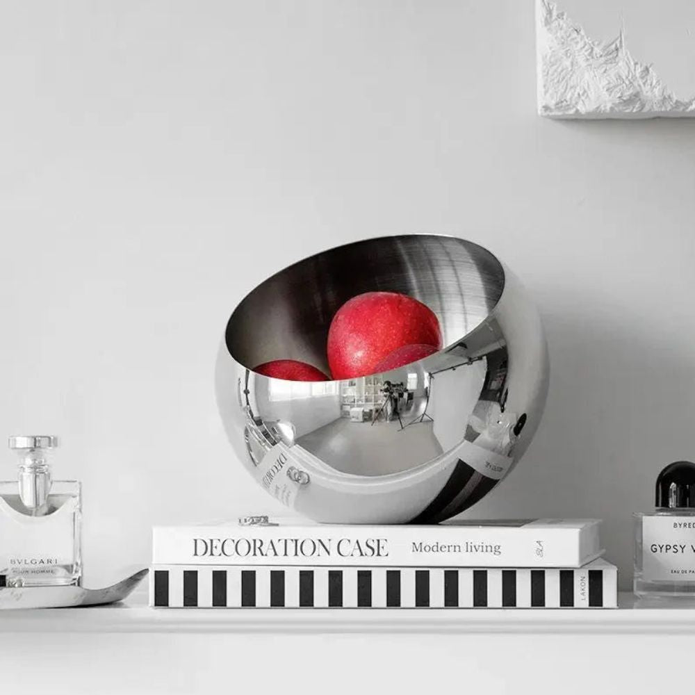Modern Stainless Steel Arc Fruit Bowl