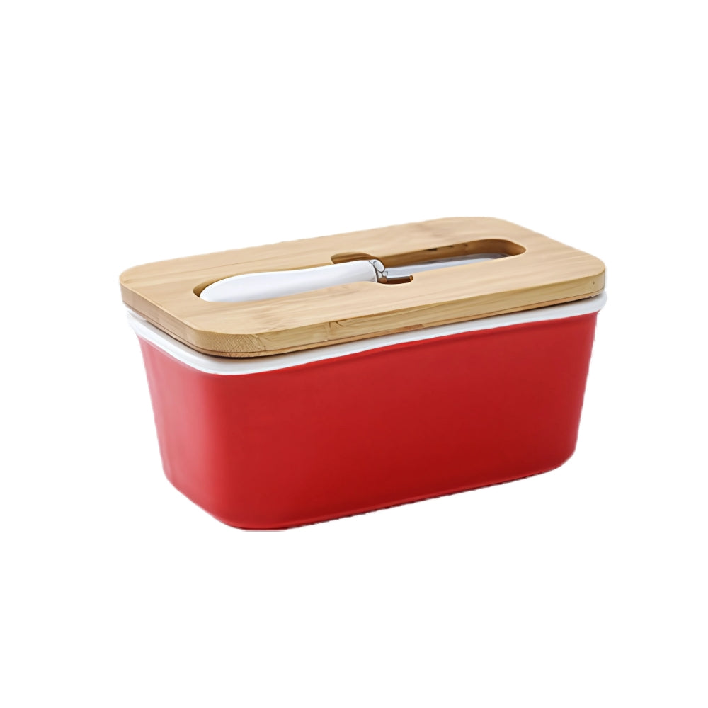 Sleek Ceramic Butter Cutter Container