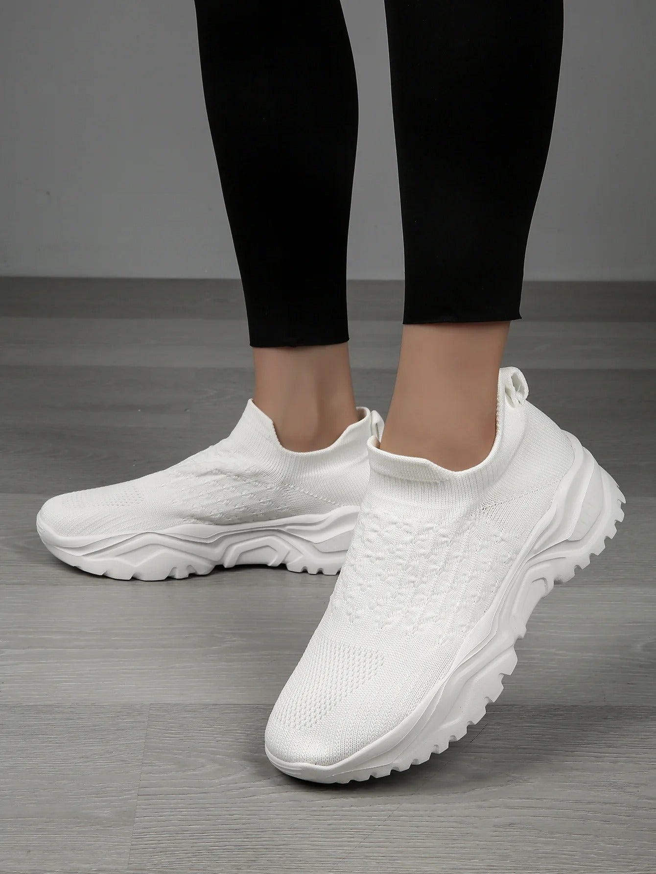 Women's Orange and White Ortho Cloud Slip-On Shoes