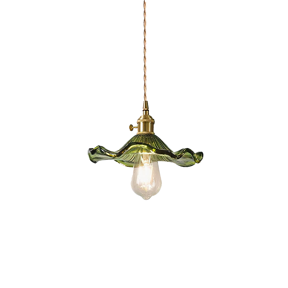 Hibiscus Flower Glass Pendant Light