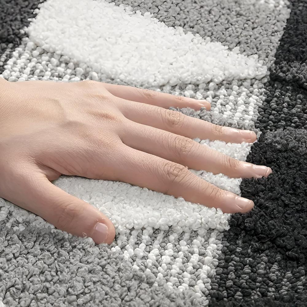 Soft Microfiber Non-Slip Geometric Entryway Rug