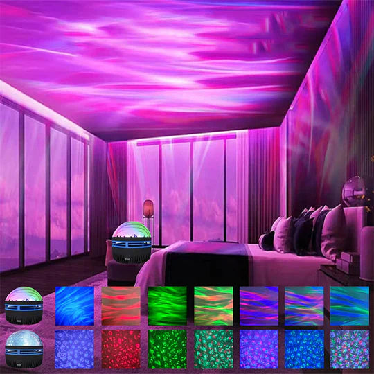 Northern Lights Projector with Music Synchronization and Remote Control