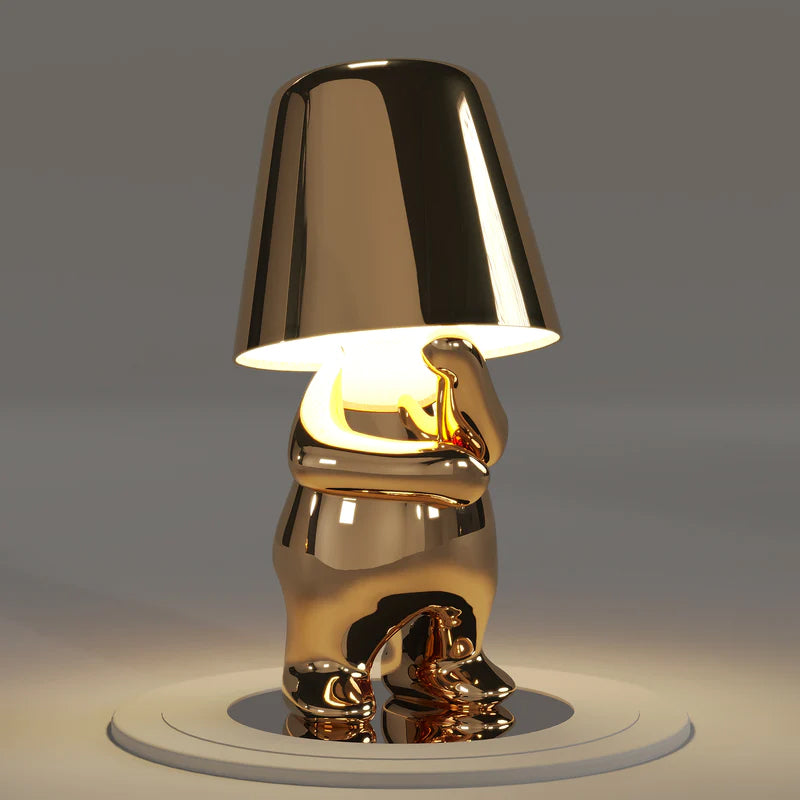 Creative Gold Thinking Man Touch Control Table Lamp