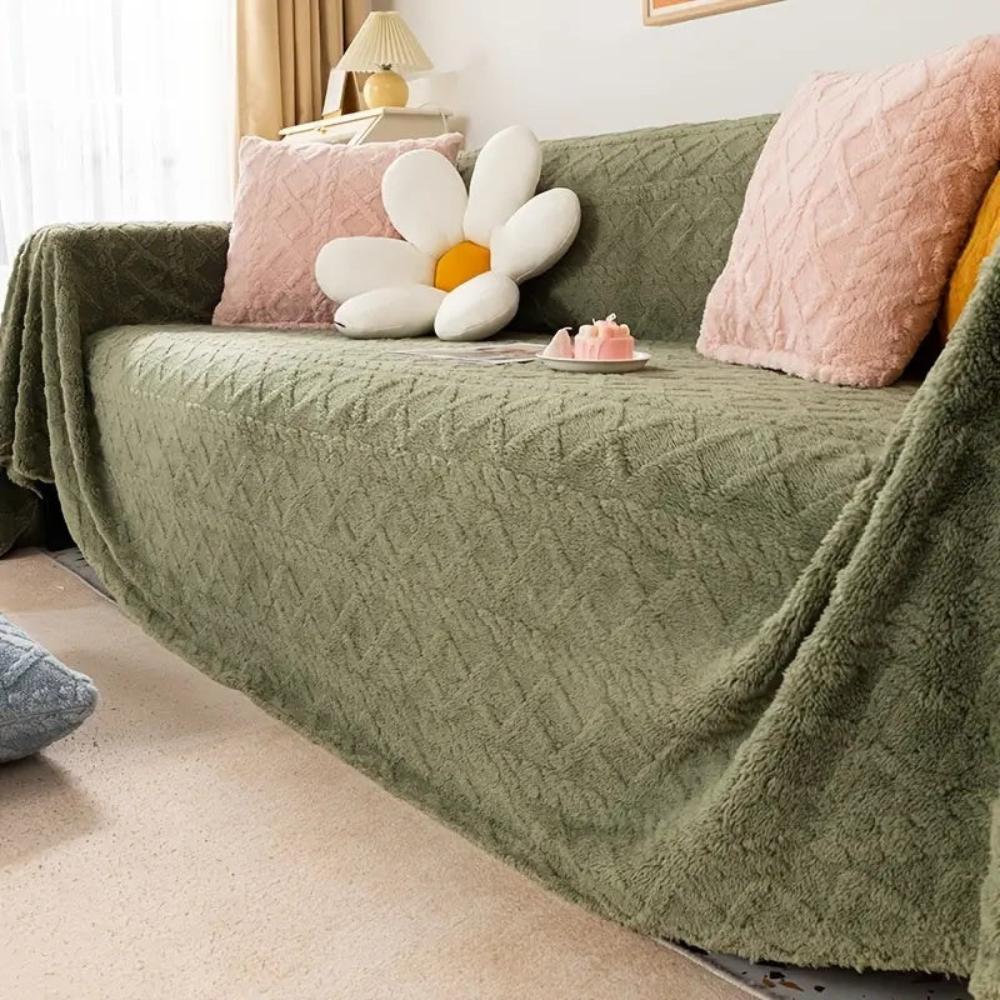 Premium Cashmere Waffle Texture Sofa Cover