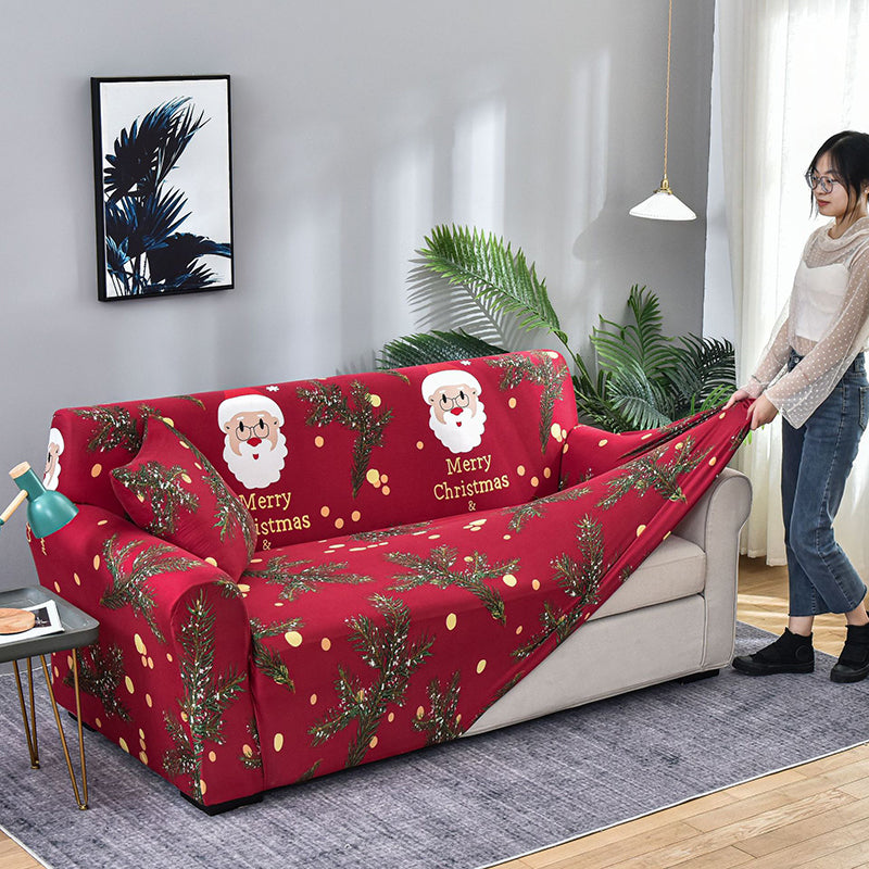 Christmas Elastic Sofa Cover for All Sizes - Polyester Stretch Protector