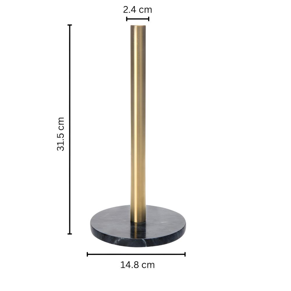 Marble Base Paper Towel Holder with Gold Accents