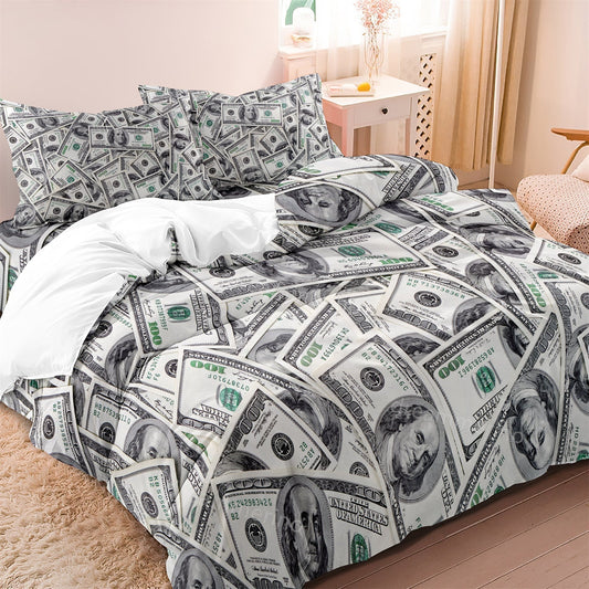 Gold Dollar Kids Bedding Set - Soft Cotton Blend Duvet Cover and Pillowcases