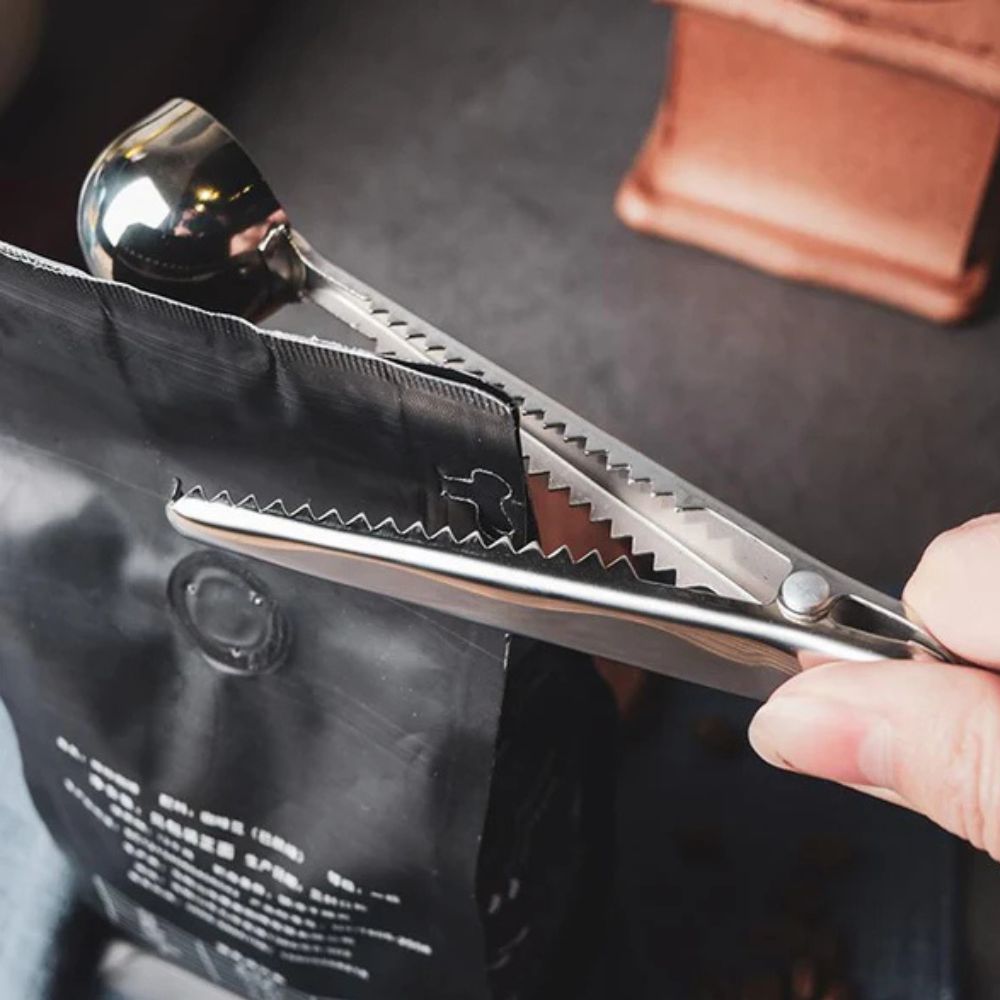Stainless Steel Coffee Scoop with Bag Clip
