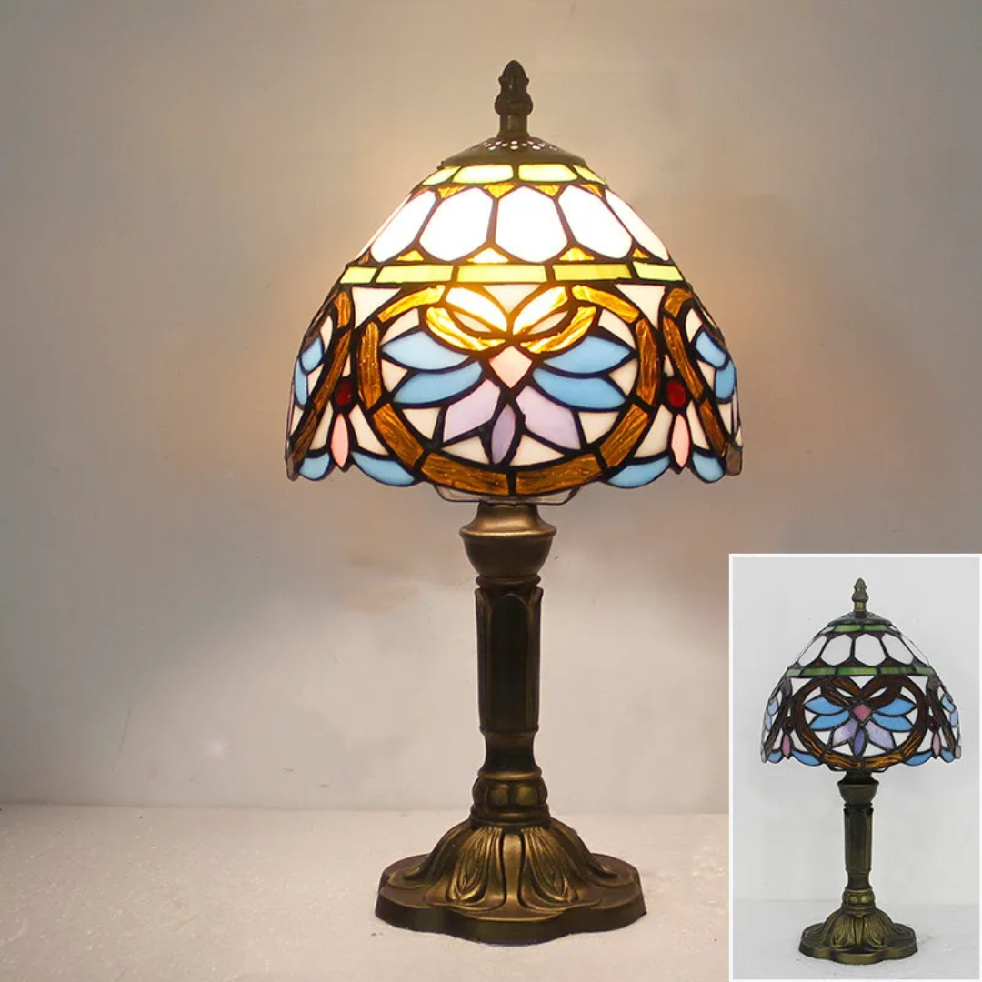 Rechargeable Glass Table Lamp with Adjustable Color