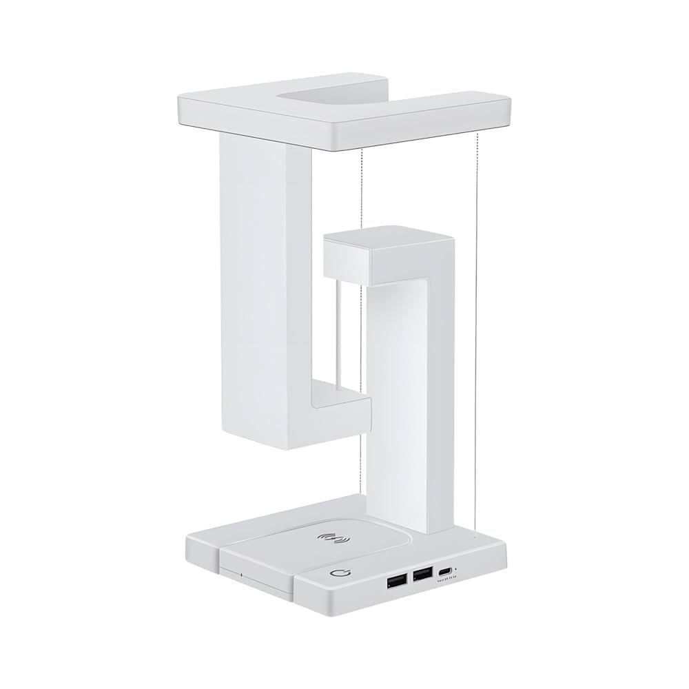 Levitating LED Table Lamp with Wireless Charging and Ambient Light