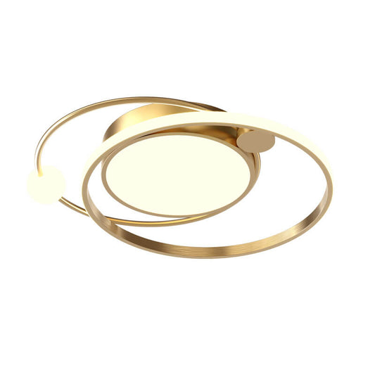 Modern Round LED Ceiling Lamp with Metal Frame