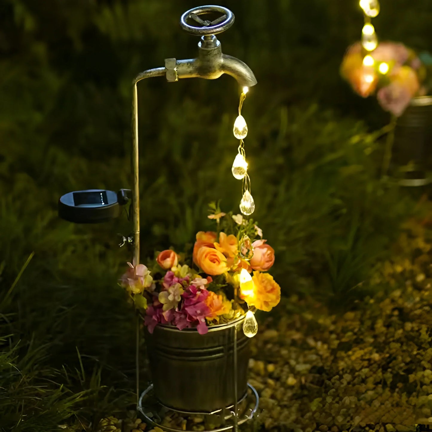 Solar-Powered Outdoor Garden Tap Light