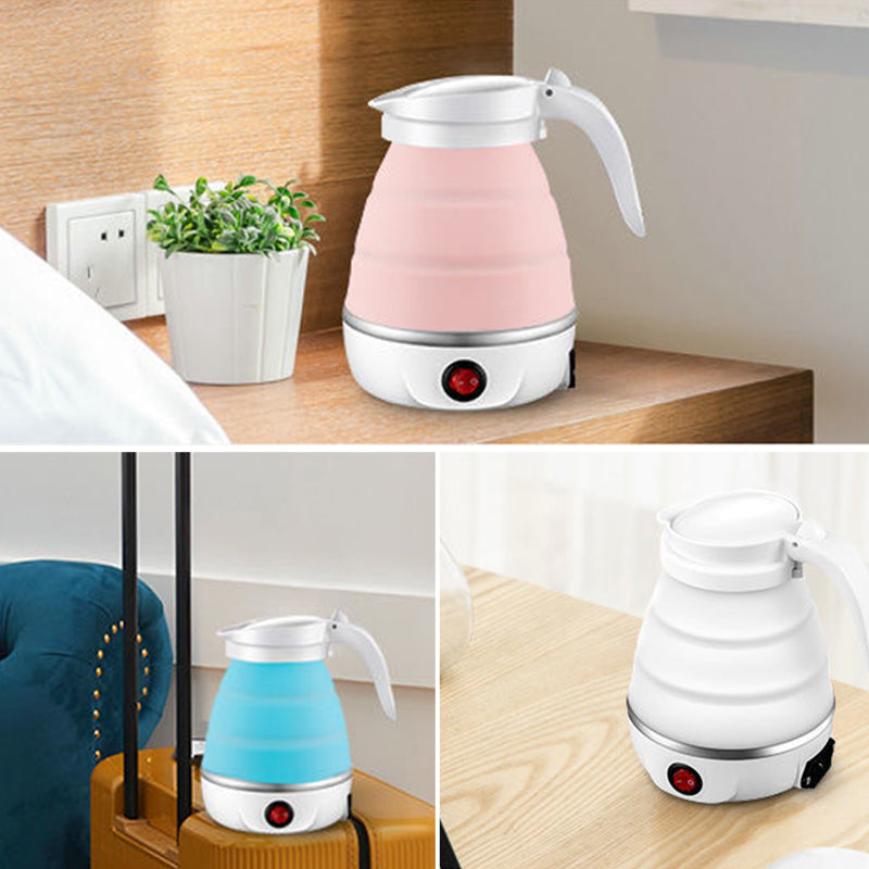 Portable Foldable Silicone Travel Kettle with Universal Plug