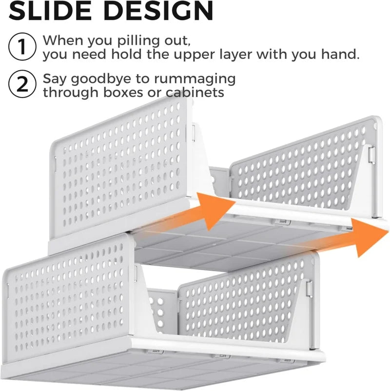 Stackable Clear Plastic Drawer Organizer