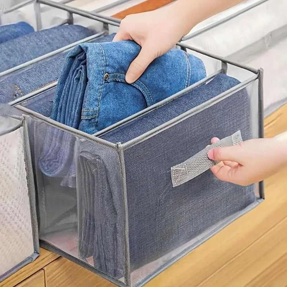7-Compartment Foldable Clothes Organizer