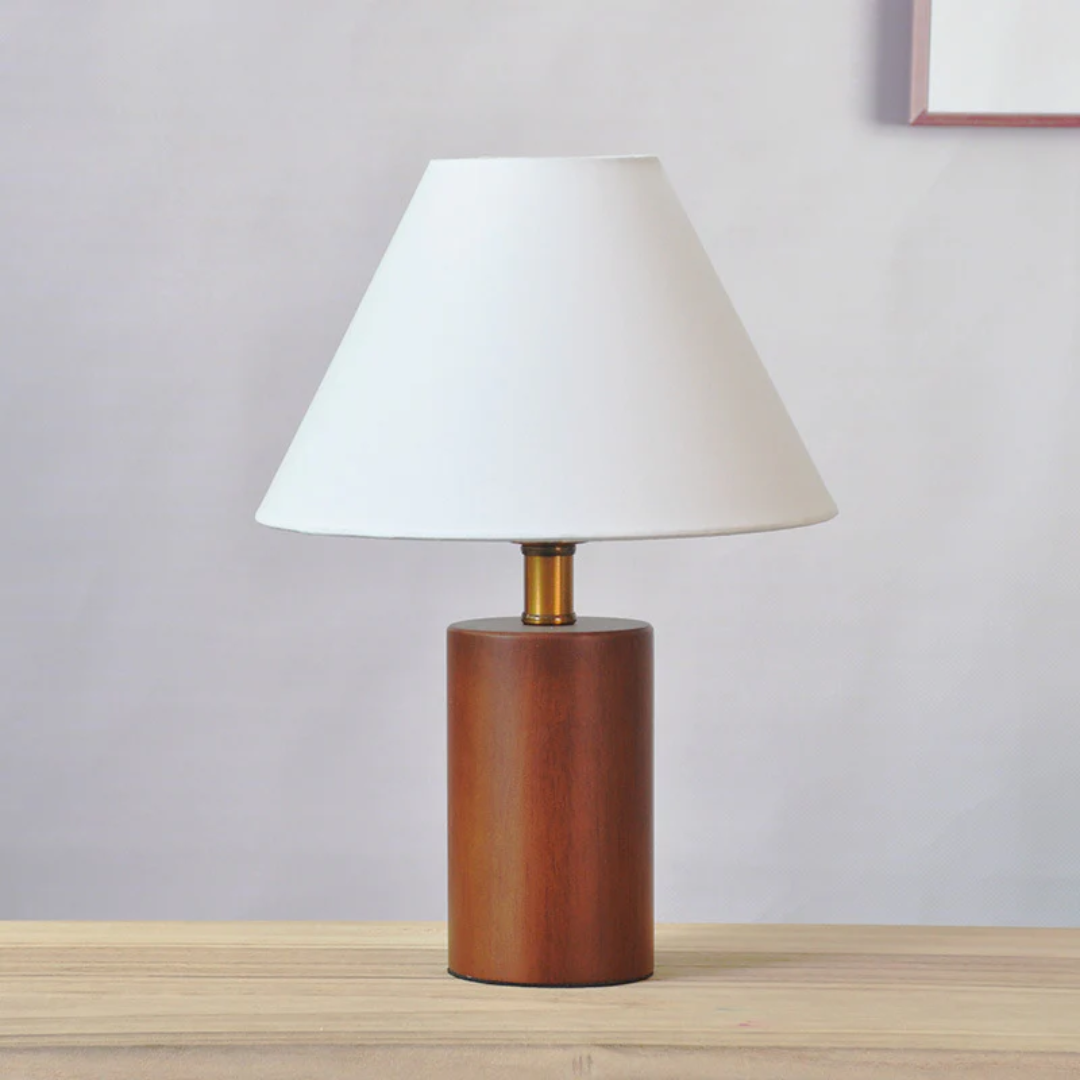 Korean Retro Style Wood Table Lamp