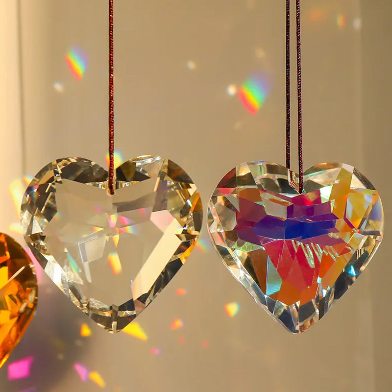 Heart-Shaped K9 Crystal Sun Catcher Prism