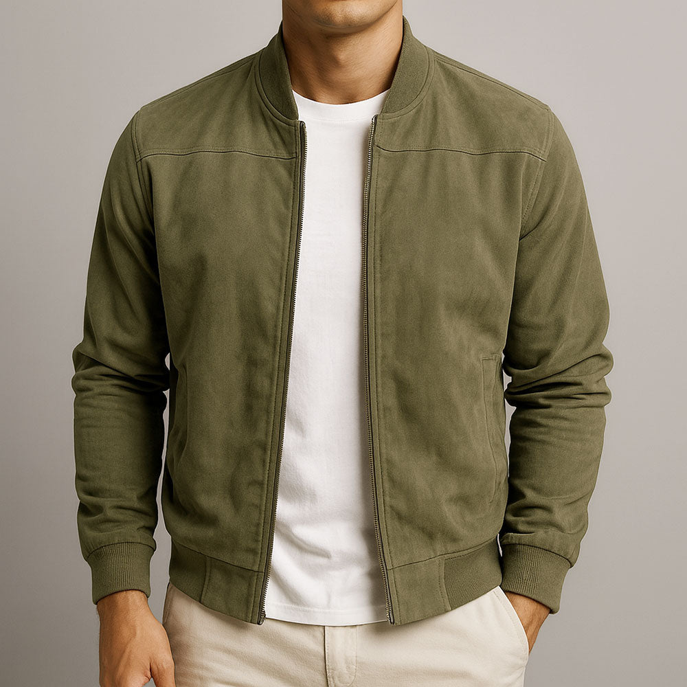 Men's Lightweight Suede Look Summer Jacket