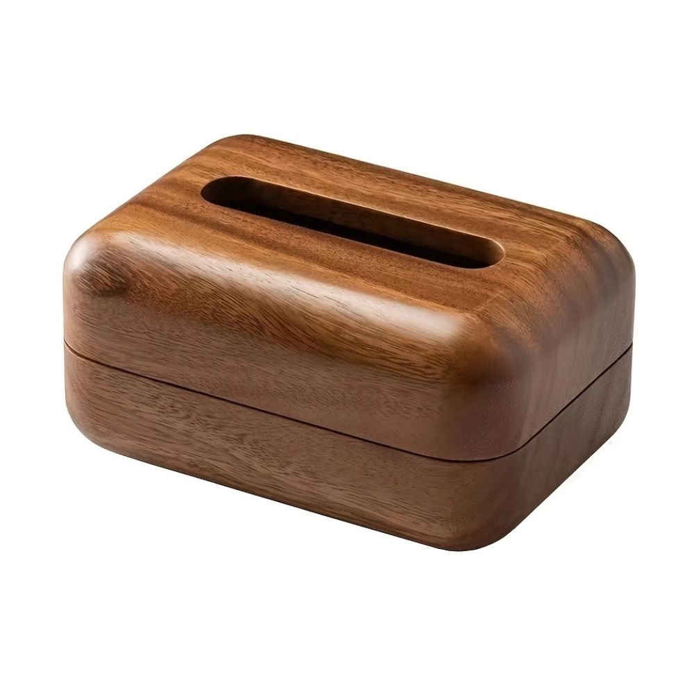 Walnut Wooden Tissue Holder with Magnetic Closure