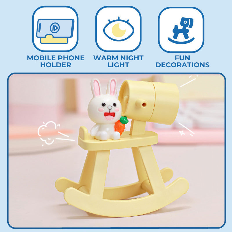 Rocking Horse LED Night Light and Phone Holder