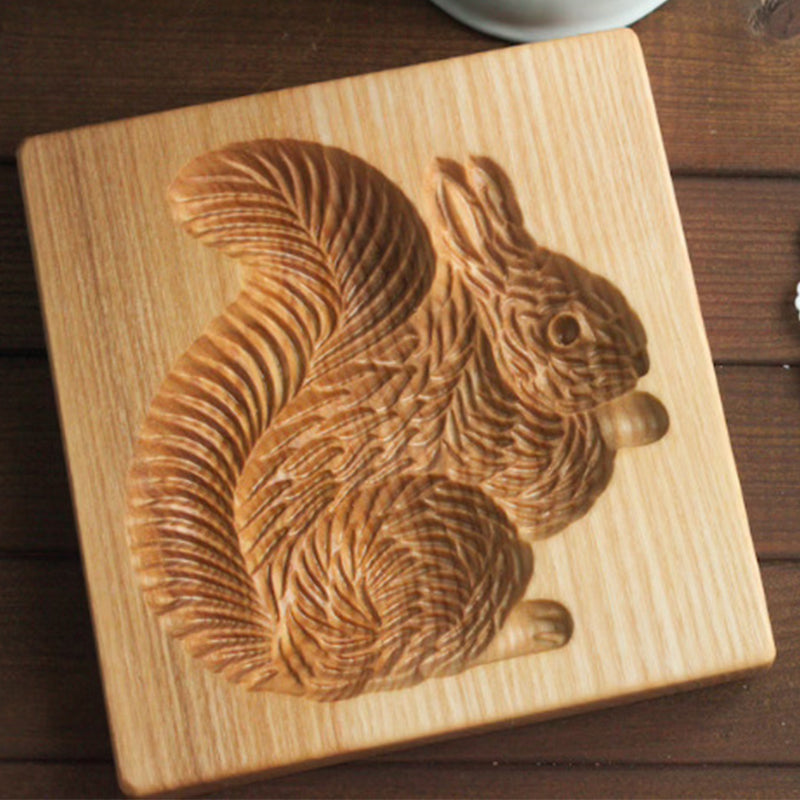 Wooden Cookie Cutter for Gingerbread and Pastries - Non-Stick Beech Wood Design