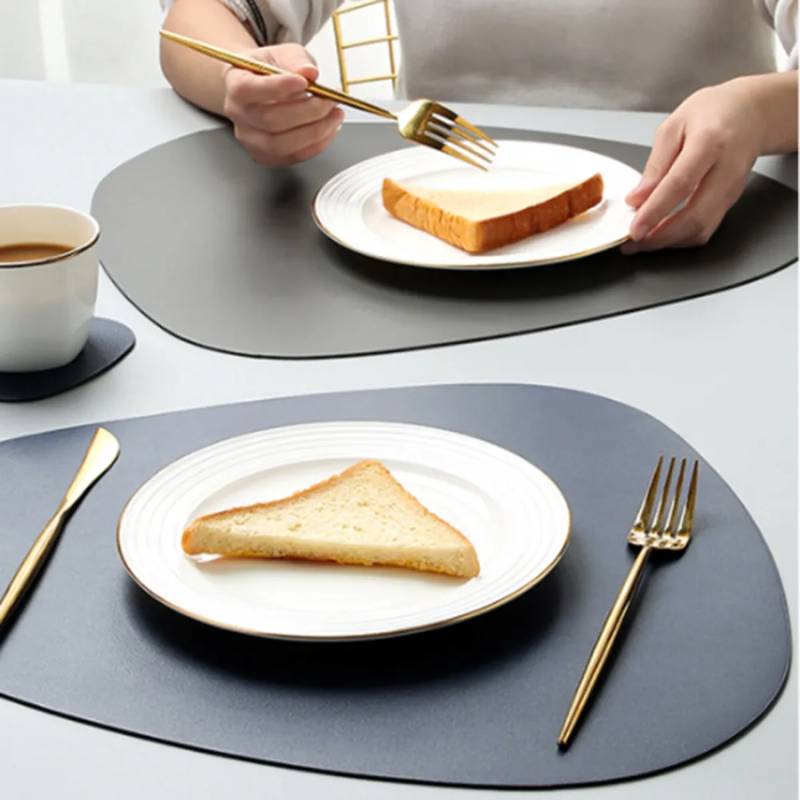 Pebble Design Placemat and Coaster Set in Multiple Colors