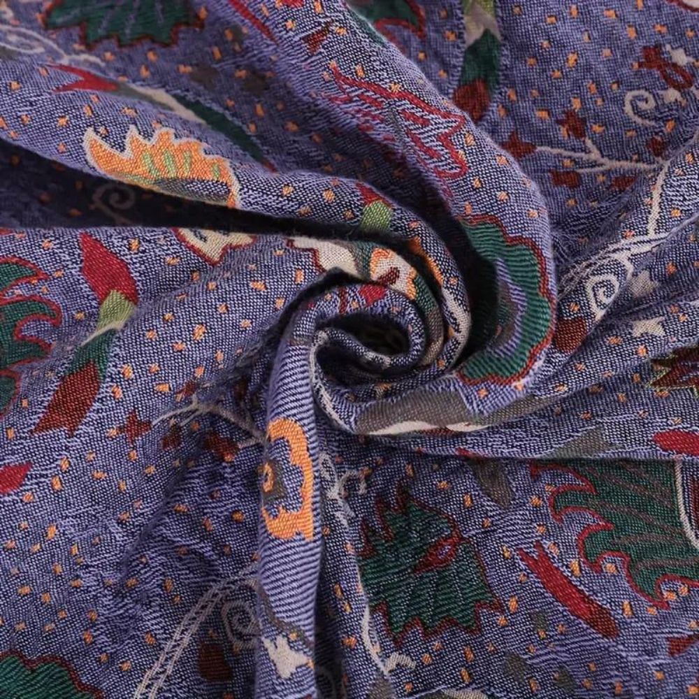 Peacock Pattern Cotton Tassel Throw Blanket