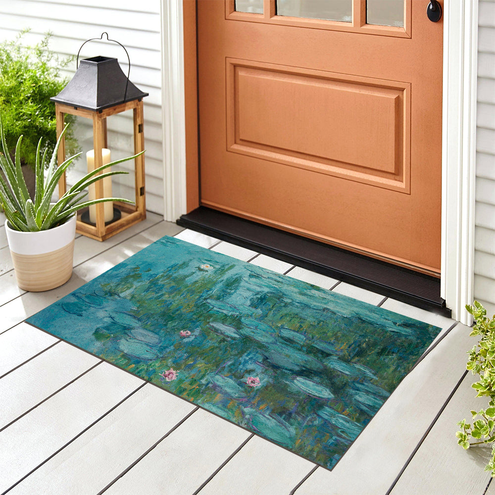 Non-Slip PVC Water Lily Entrance Mat