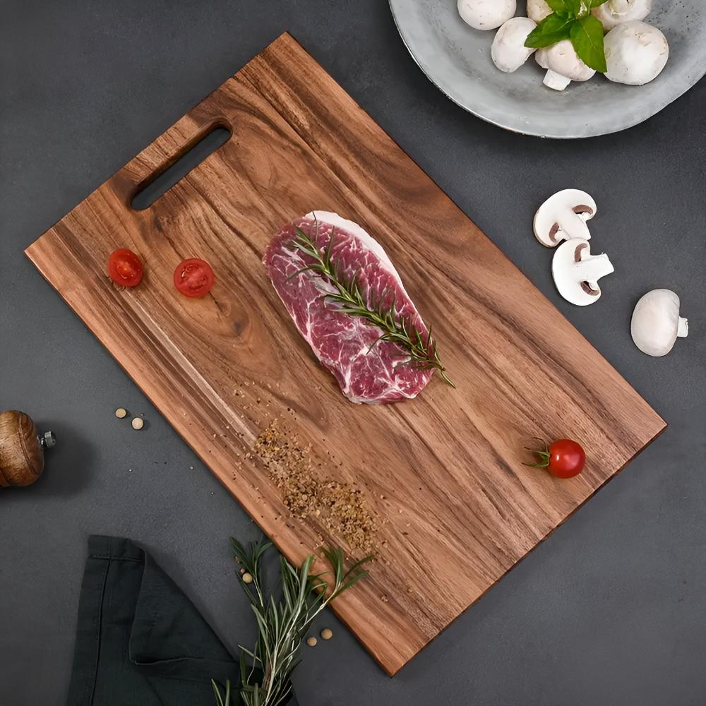 Premium Acacia Wood Cutting Board with Handle