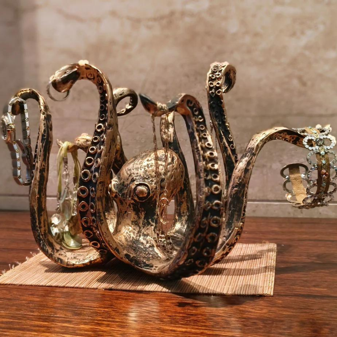 Antique Bronze Kraken Octopus Mug Holder