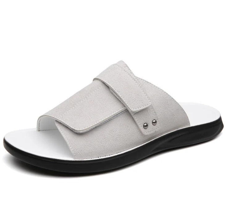 Men's Adjustable Comfort Slides with Cushioned Sole